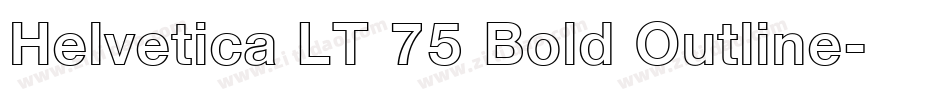 Helvetica LT 75 Bold Outline字体转换